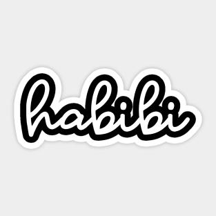 habibi - white Sticker